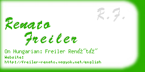 renato freiler business card